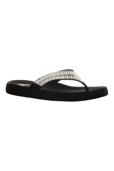 Corkys Footwear Women's Hibiscus Sandal In Black/clear In Multi