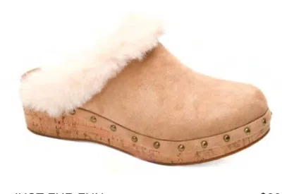 Corkys Footwear Women's Just Fur Fun Clog In Camel In Brown