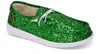 Corkys Footwear Women's Kayak Green Glitter Loafer