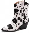 Corkys Footwear Women's Lainey Cow Bootie In Black/white In Multi