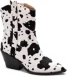 Corkys Footwear Women's Lainey Cow Bootie In Black/white In Multi