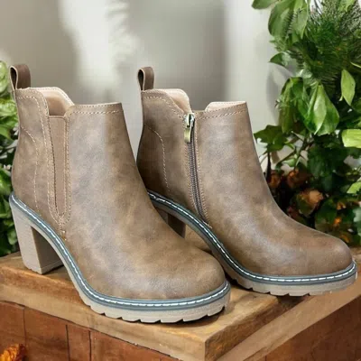 Corkys Footwear Women's Leather Ankle Boots In Cognac In Green