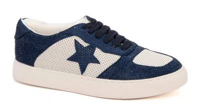 Corkys Footwear Women's Legendary Crystal Star Sneakers In Navy In Blue
