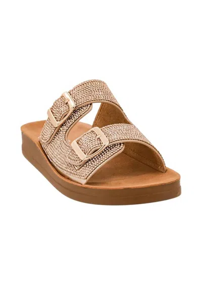 Corkys Footwear Women's Let's Be Real Slip-on Sandal In Rose Gold In Brown