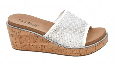 Corkys Footwear Women's Let's Mesh Around Wedge Heels In White