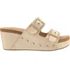 Corkys Footwear Women's Main Squeeze Wedge Sandals In Raffia In Gray