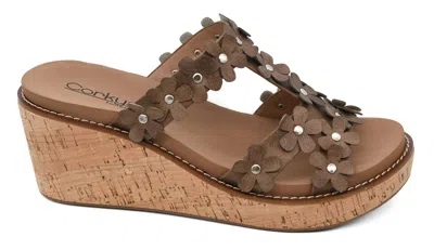 Corkys Footwear Women's Mic Drop Wedge Sandals In Tan In Multi