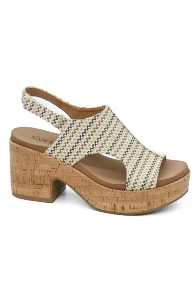 Corkys Footwear Women's Miss Carley Platform Sandal In Tan Multi
