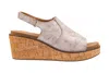 Corkys Footwear Women's Most Wanted Wedge In Cream Crackle In Multi