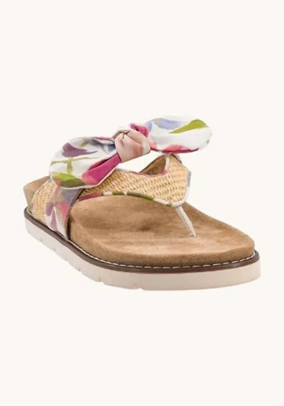 Corkys Footwear Women's Never Settle Thong Sandal In Floral In Purple