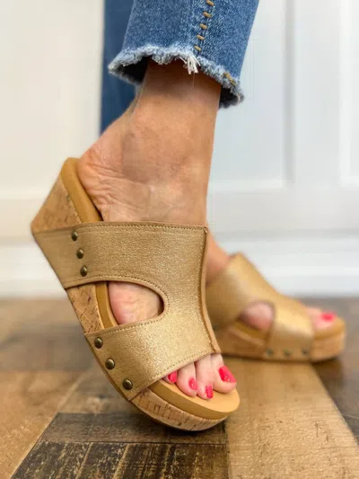 Corkys Footwear Women's Oasis Sandals In Gold Metallic