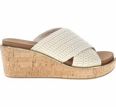 Corkys Footwear Women Peace Out Wedge Sandal In Off White