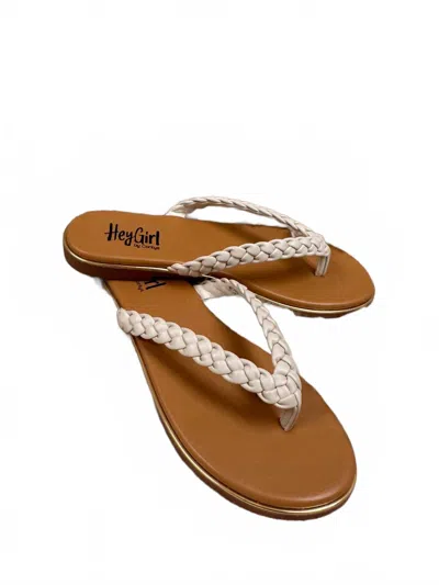 Corkys Footwear Women's Pigtail Flip Flops In Ivory In Multi