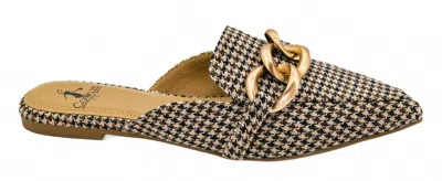 Corkys Footwear Women's Playin' For Keeps Slip-on Flats In Black & Tan Houndstooth In Multi