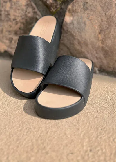 Corkys Footwear Women's Popsicle Slide Sandal In Black In Grey