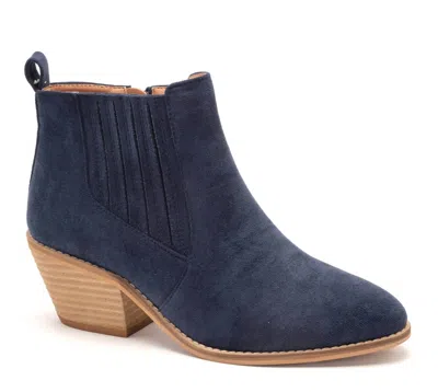 Corkys Footwear Women's Potion Bootie In Navy Suede In Blue