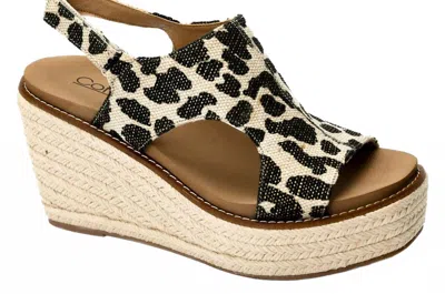 Corkys Footwear Women's Print Sandal In Leopard Metallic In Multi