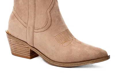 Corkys Footwear Women's Quittin Time Western Booties In Sand Faux Suede In Neutral