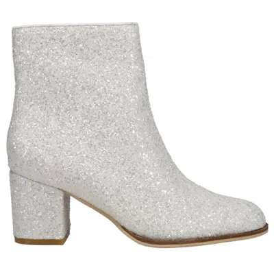 Corkys Footwear Women's Razzle Dazzle Glitter Ankle Bootie In White