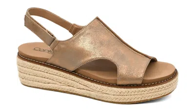 Corkys Footwear Women Ready Or Not Espadrille Wedge In Bronze Metallic In Multi