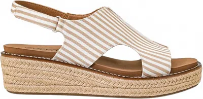 Corkys Footwear Women's Ready Or Not Sandals In Tan White Stripe In Multi