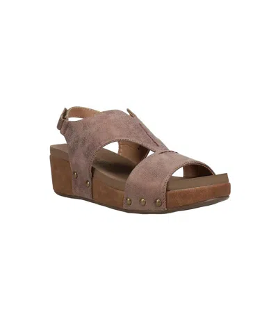Corkys Footwear Women's Refreshing Wedge Sandal In Bronze In Brown