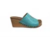 Corkys Footwear Women Saddle Up Wedge Sandal In Turquoise In Blue