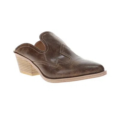 Corkys Footwear Women's Saloon Western Mules In Tan Crackle In Brown