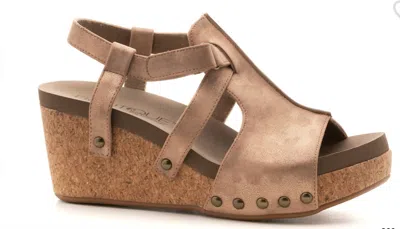 Corkys Footwear Women's Seltzer Wedge Sandal In Tan