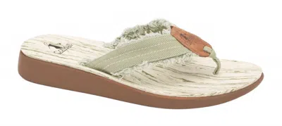 Corkys Footwear Women's Shaved Ice Frayed Edge Flip Flops In Mint In Green