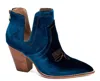 Corkys Footwear Women's Smoke Show Booties In Teal Velvet In Multi
