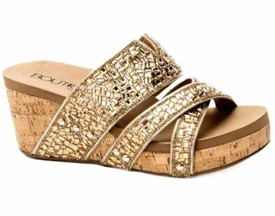 Corkys Footwear Women's Sparkler Wedge Sandals In Gold