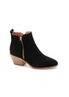 Corkys Footwear Women's Spooktacular Chunky Bootie In Black Suede In Black