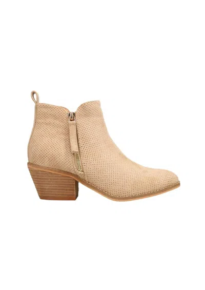 Corkys Footwear Women's Spooktacular Chunky Bootie In Sand Suede