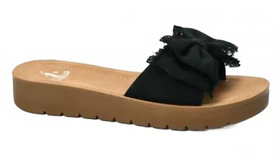 Corkys Footwear Women's Spray Canvas Sandal In Black
