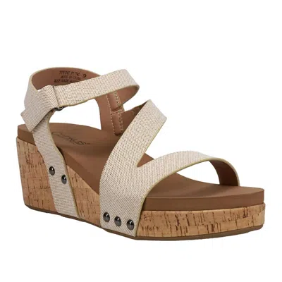 Corkys Footwear Women's Spring Fling Wedge In Gold Shimmer In Multi