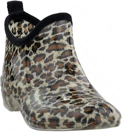 Corkys Footwear Women's Stormy Printed Rain Boots In Leopard In Brown