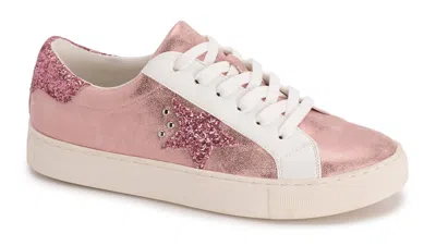 Corkys Footwear Women's Supernova Sneaker In Pink Metallic, White And Off White