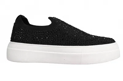 Corkys Footwear Women's Swank Slip On Sneaker In Black Crystals In Multi