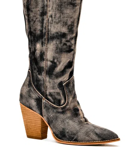 Corkys Footwear Women's Talk Is Cheap Tall Boots In Dark Denim In Blue