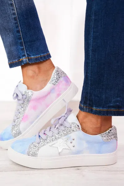 Corkys Footwear Women's Tie Dye Supernove Sneakers In Pastel In White