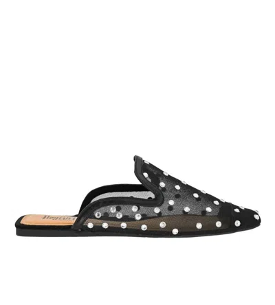 Corkys Footwear Women's To Die For Rhinestone Studded Mesh Mules In Black In Multi