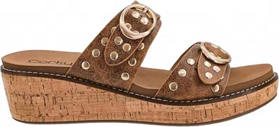 Corkys Footwear Women's Told You So Wedges In Cognac Distressed In Brown