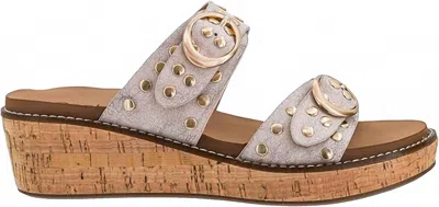 Corkys Footwear Women's Told You So Wedges In Cream Crackle In Multi