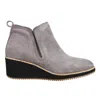 Corkys Footwear Women's Tomb Round Toe Wedge Bootie In Grey In Gray