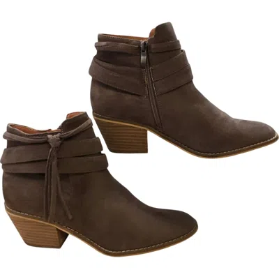 Corkys Footwear Women's Top Knot Booties In Chocolate In Gold