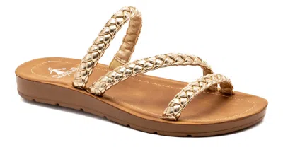 Corkys Footwear Women's Twist N Shout Sandal In Gold