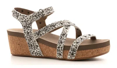 Corkys Footwear Women's Under The Sun Sandal In White Leopard In Multi