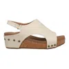 Corkys Footwear Women's Volta 2 Wedge Sandals In Cream In White