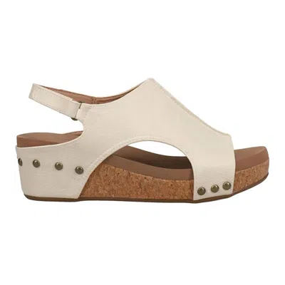 Corkys Footwear Women's Volta 2 Wedge Sandals In Cream In White